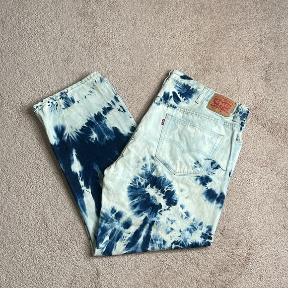 Levi's Other - Levi's Blue and White Relaxed Tie-Dye Jeans (46x32)